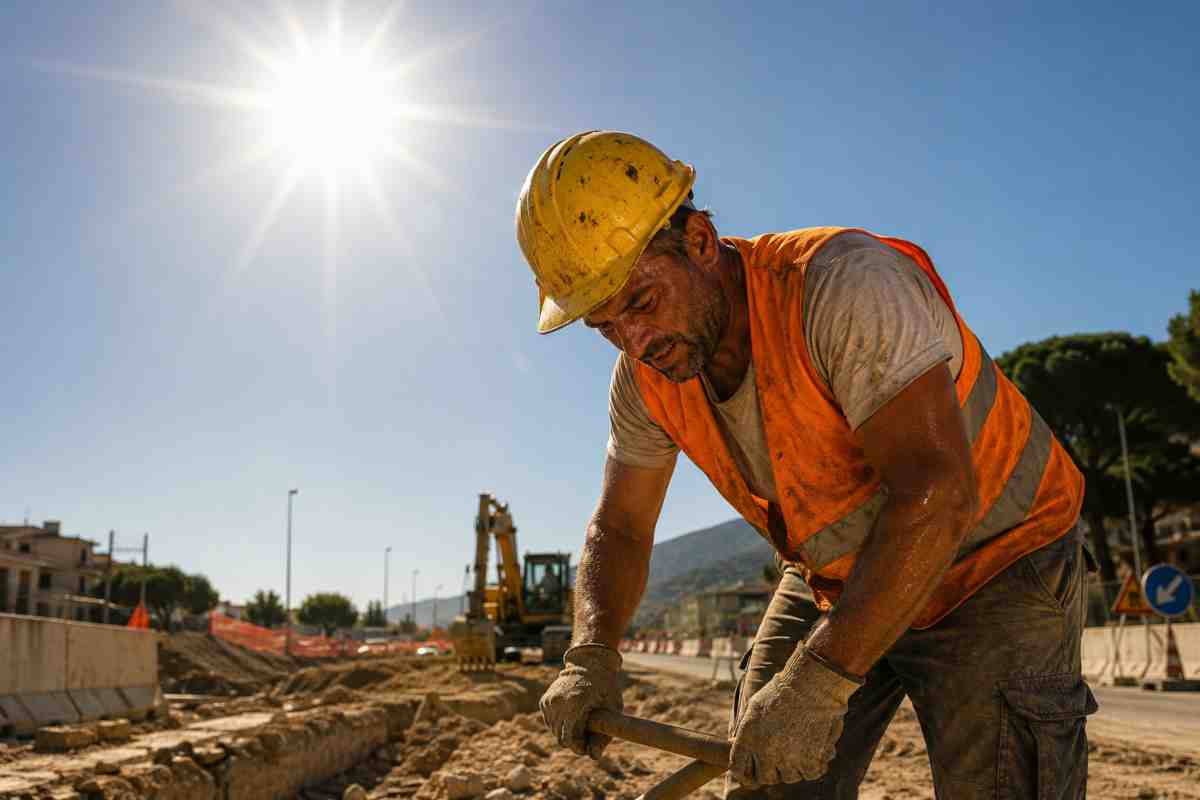 lavoratore sotto al sole